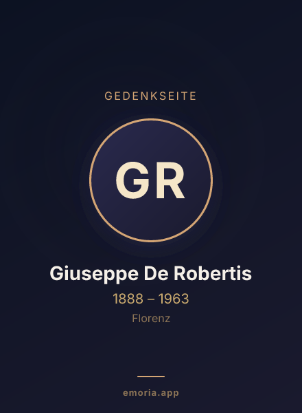 Gedenkportrait von Giuseppe De Robertis