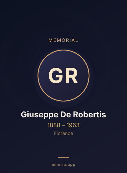Memorial portrait of Giuseppe De Robertis