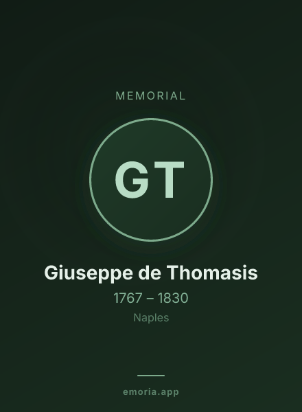 Memorial portrait of Giuseppe de Thomasis