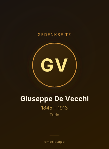 Gedenkportrait von Giuseppe De Vecchi