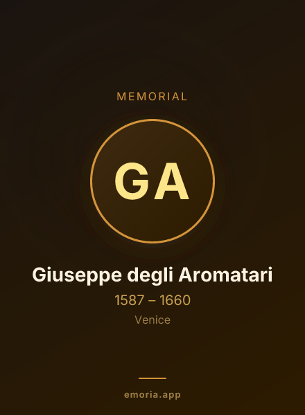 Memorial portrait of Giuseppe degli Aromatari