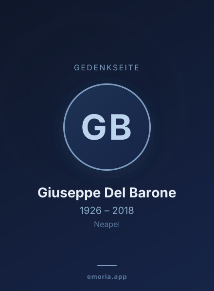 Gedenkportrait von Giuseppe Del Barone