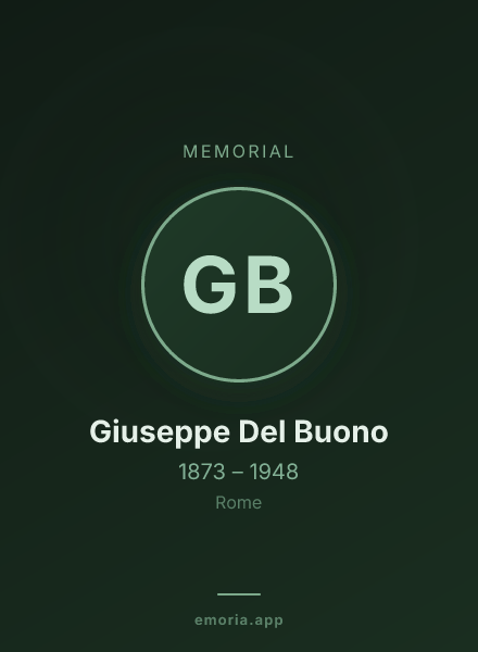 Memorial portrait of Giuseppe Del Buono