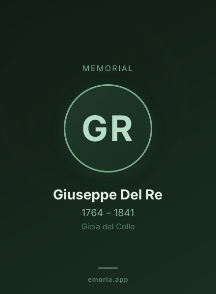 Memorial portrait of Giuseppe Del Re