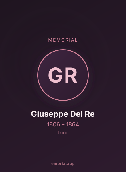 Memorial portrait of Giuseppe Del Re