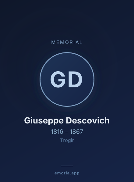 Memorial portrait of Giuseppe Descovich