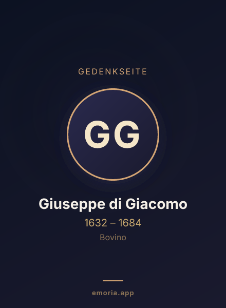 Gedenkportrait von Giuseppe di Giacomo