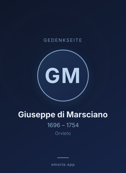 Gedenkportrait von Giuseppe di Marsciano
