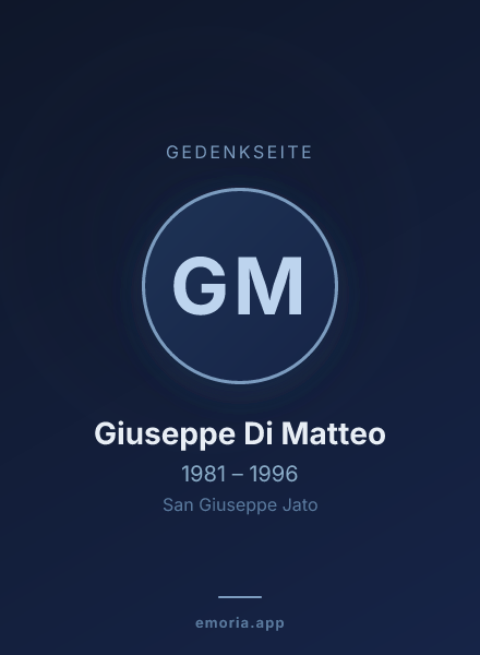 Gedenkportrait von Giuseppe Di Matteo