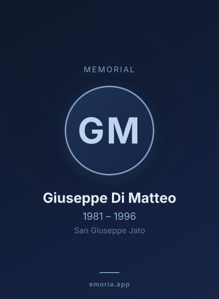 Memorial portrait of Giuseppe Di Matteo