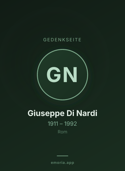 Gedenkportrait von Giuseppe Di Nardi