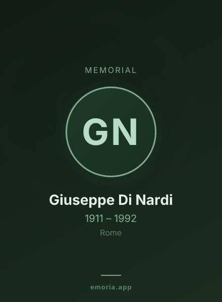Memorial portrait of Giuseppe Di Nardi