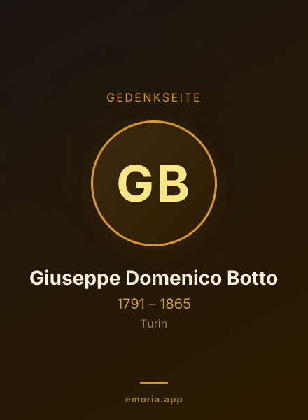 Gedenkportrait von Giuseppe Domenico Botto