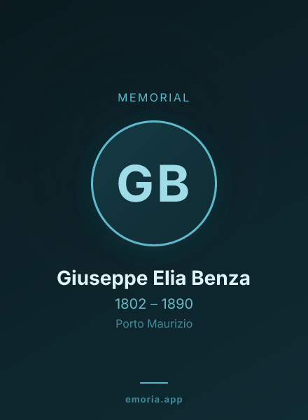 Memorial portrait of Giuseppe Elia Benza