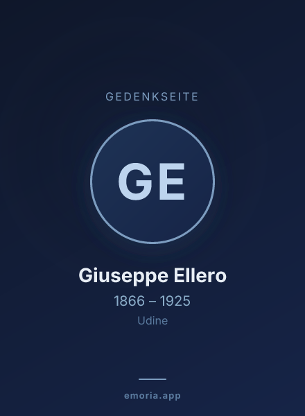 Gedenkportrait von Giuseppe Ellero