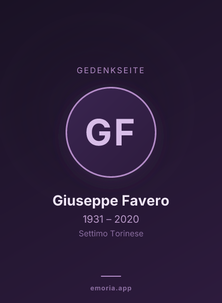 Gedenkportrait von Giuseppe Favero