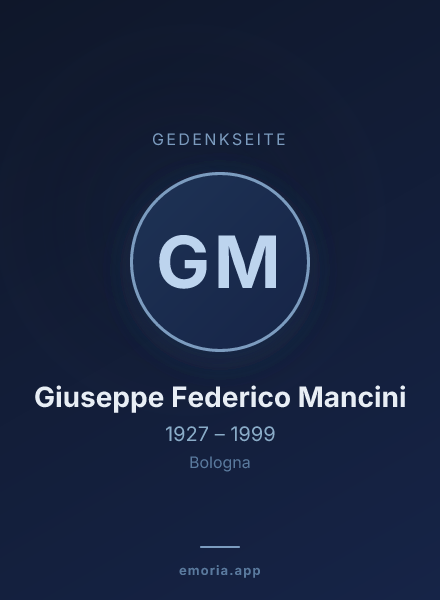 Gedenkportrait von Giuseppe Federico Mancini