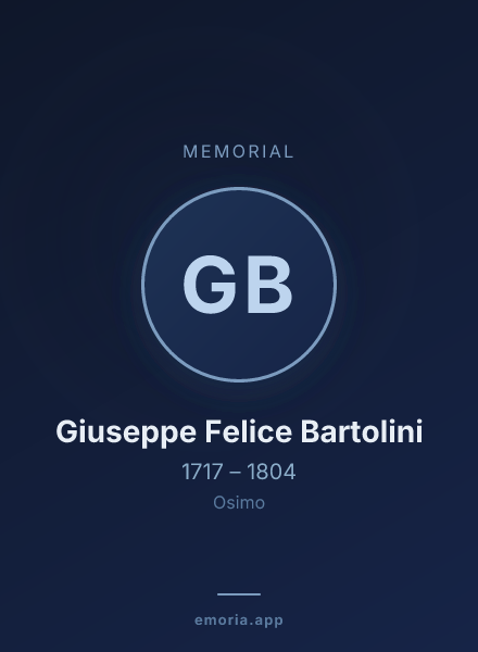 Memorial portrait of Giuseppe Felice Bartolini