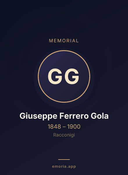 Memorial portrait of Giuseppe Ferrero Gola