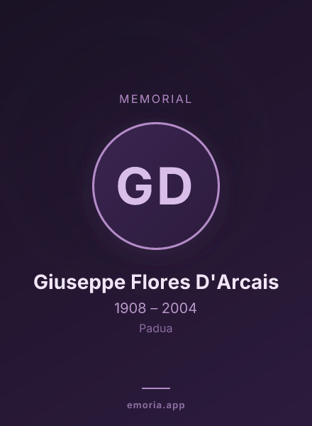 Memorial portrait of Giuseppe Flores D'Arcais