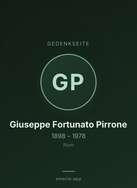 Gedenkportrait von Giuseppe Fortunato Pirrone