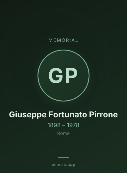 Memorial portrait of Giuseppe Fortunato Pirrone