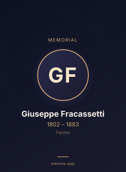 Memorial portrait of Giuseppe Fracassetti