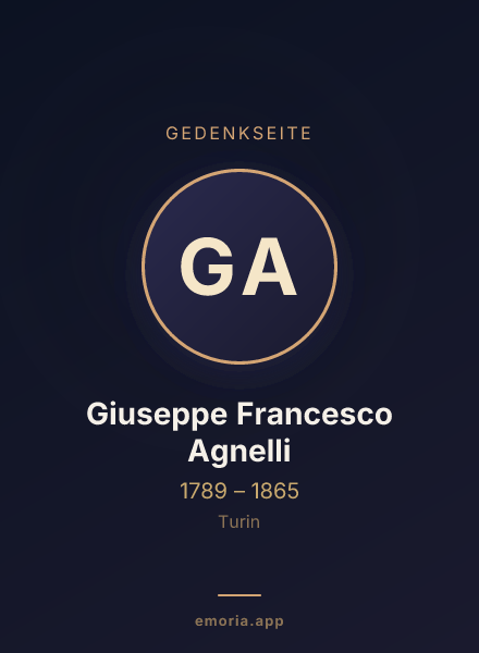 Gedenkportrait von Giuseppe Francesco Agnelli