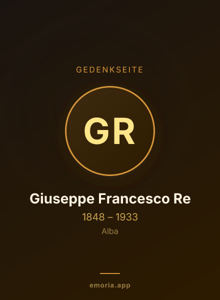 Gedenkportrait von Giuseppe Francesco Re