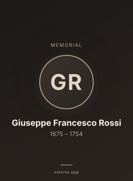 Memorial portrait of Giuseppe Francesco Rossi