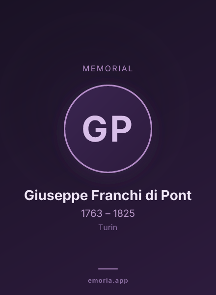 Memorial portrait of Giuseppe Franchi di Pont