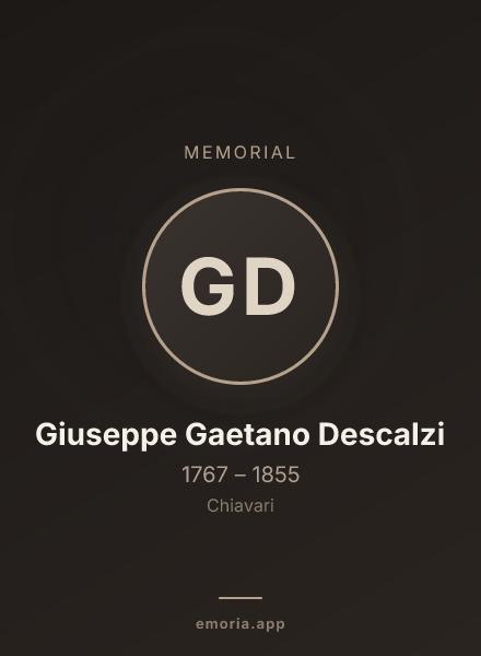 Memorial portrait of Giuseppe Gaetano Descalzi