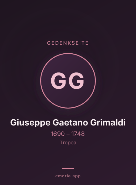Gedenkportrait von Giuseppe Gaetano Grimaldi