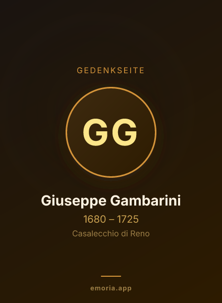 Gedenkportrait von Giuseppe Gambarini