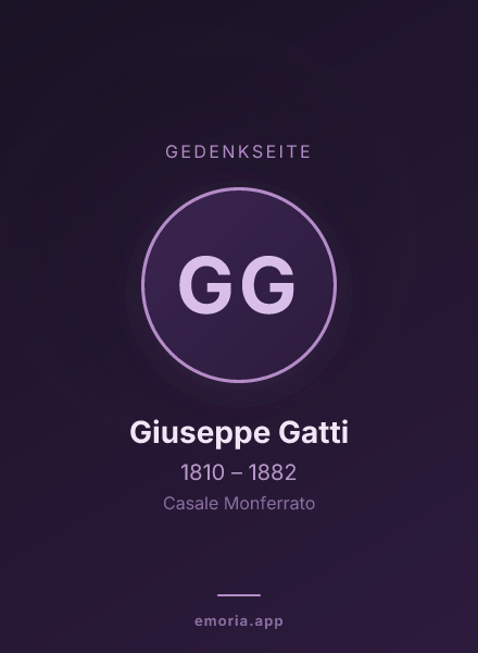 Gedenkportrait von Giuseppe Gatti