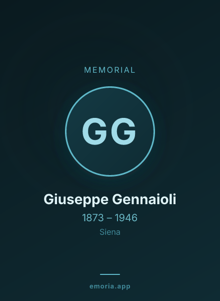 Memorial portrait of Giuseppe Gennaioli