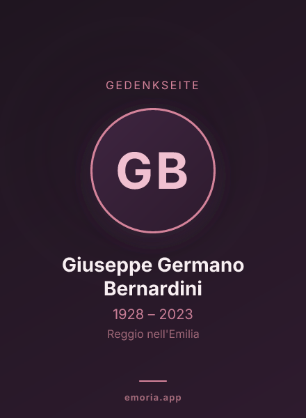Gedenkportrait von Giuseppe Germano Bernardini