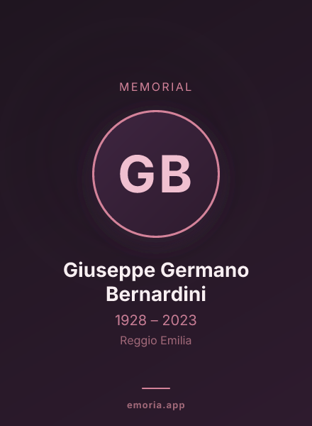 Memorial portrait of Giuseppe Germano Bernardini
