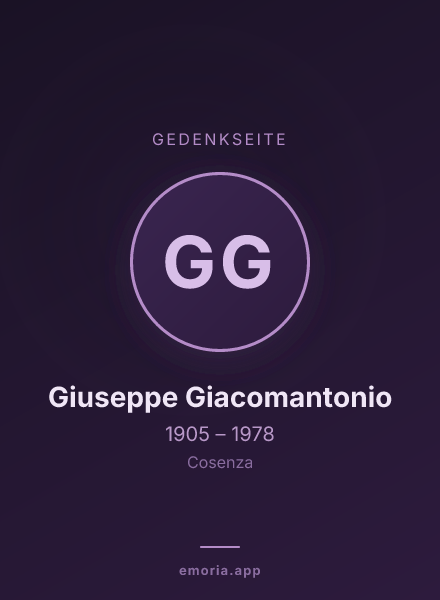 Gedenkportrait von Giuseppe Giacomantonio