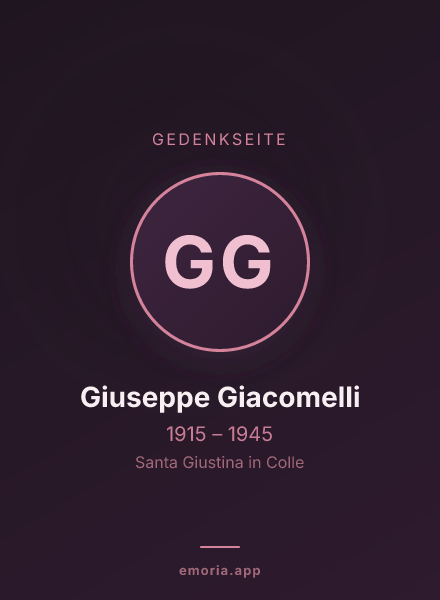 Gedenkportrait von Giuseppe Giacomelli