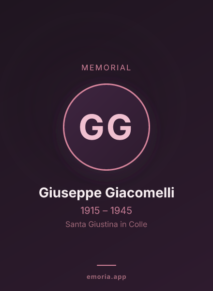 Memorial portrait of Giuseppe Giacomelli
