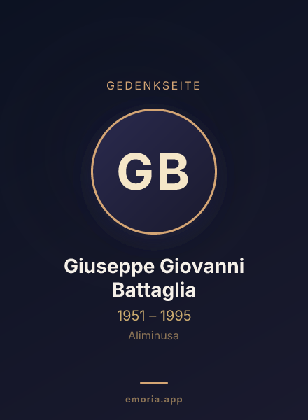 Gedenkportrait von Giuseppe Giovanni Battaglia