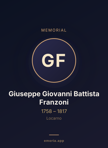 Memorial portrait of Giuseppe Giovanni Battista Franzoni