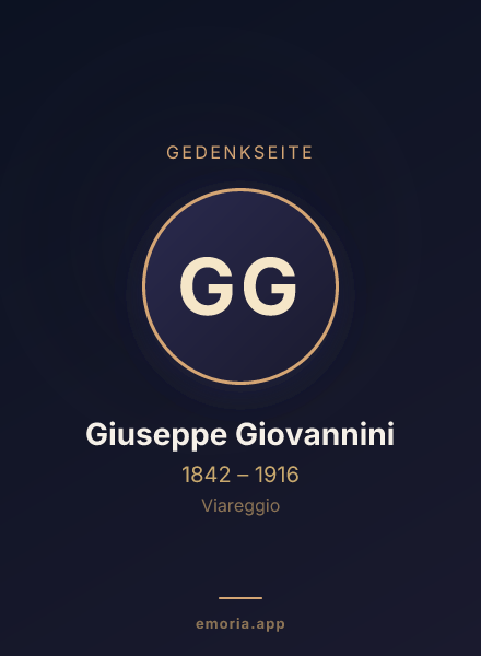 Gedenkportrait von Giuseppe Giovannini