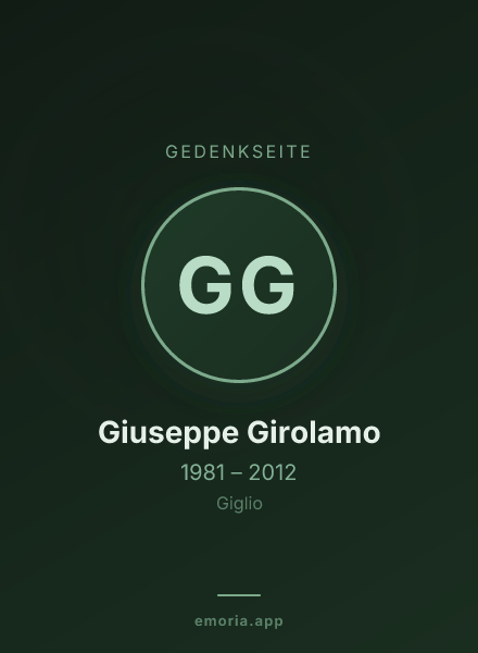 Gedenkportrait von Giuseppe Girolamo