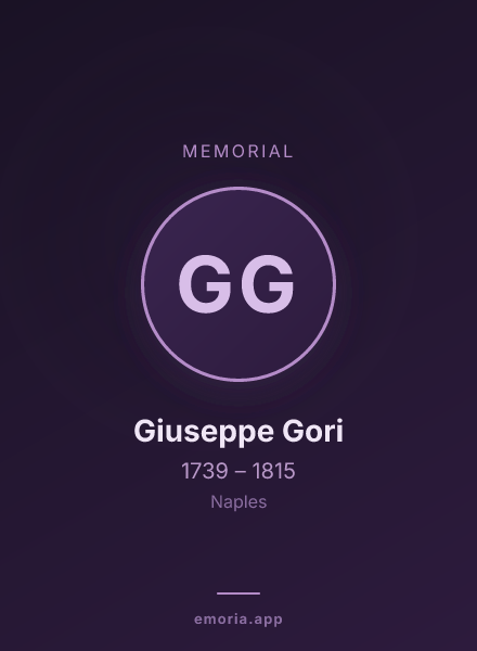 Memorial portrait of Giuseppe Gori