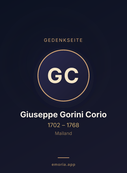Gedenkportrait von Giuseppe Gorini Corio