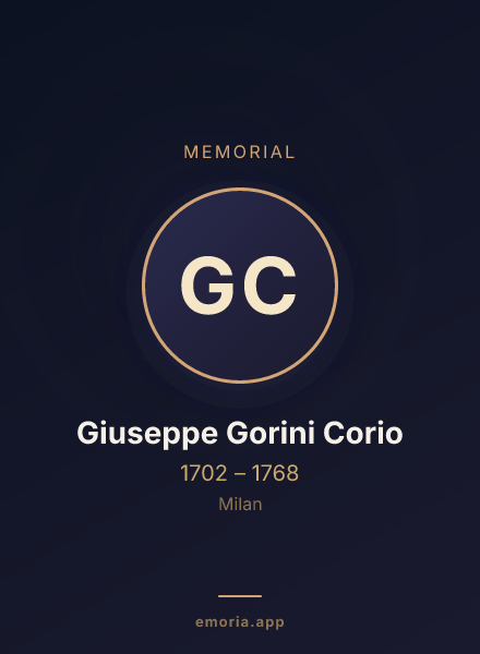 Memorial portrait of Giuseppe Gorini Corio