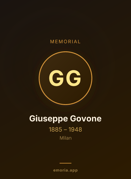 Memorial portrait of Giuseppe Govone