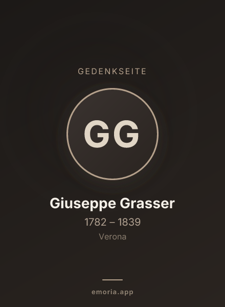 Gedenkportrait von Giuseppe Grasser